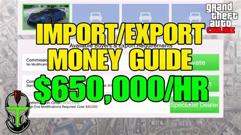 Gta Online Importexport Money Guide Youtube