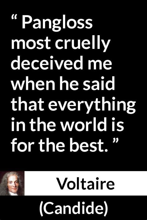 Voltaire Quote About World From Candide Voltaire Quotes Literary