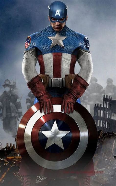Download Captain America Mobile Holding Shield Wallpaper
