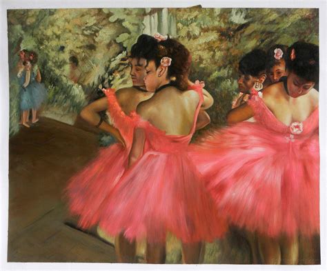 Dancers In Pink Edgar Degas Hand Painted Oil Painting Etsy