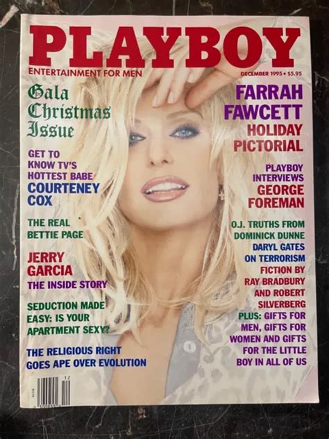 Vintage Playboy Magazine Dec Farrah Fawcett George Foreman Courteney Cox Picclick