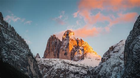Tre Cime Di Lavaredo Wallpaper 4k Italy Mountain Range