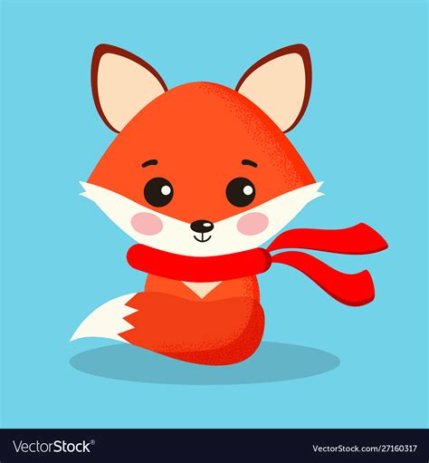 Cute Little Cartoon Fox