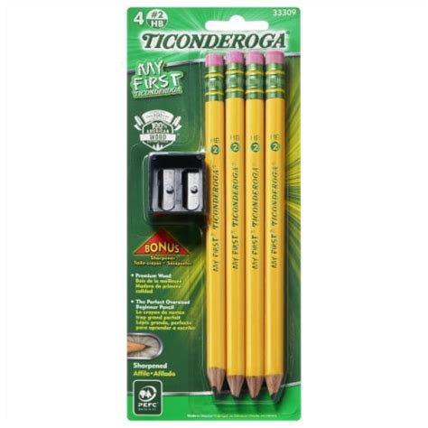 Ticonderoga My First 2 Pencils With Sharpener 5 Ct Kroger