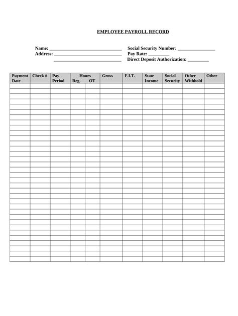 Record Of Employment And Earnings Doc Template Pdffiller