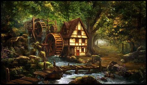 The House At The Creek By Waltervermeij On Deviantart Fantasy