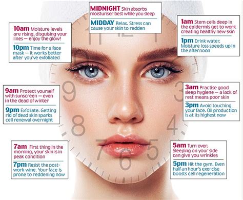 Your Skins 24 Hour Body Clock For A Perfect Complexion Daily Mail Online