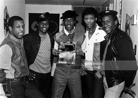 Singing Group New Edition Poses For Photos At The Hyatt Hotel In In