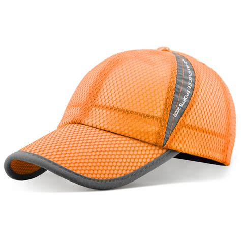 Unisex Full Mesh Baseball Cap Breathable Quick Dry Running Hat Size L