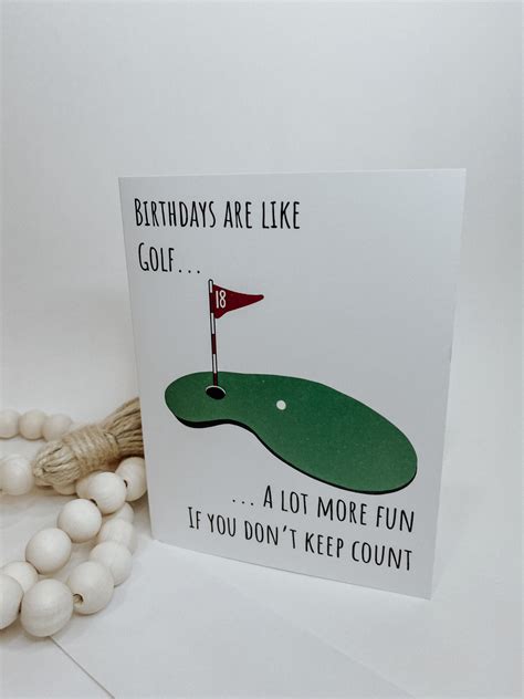 Funny Golf Birthday Card Golf Birthday Cards Diy Birthday Cards For Dad Birthday Card Puns