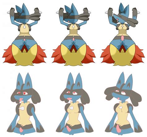 AGNPH Gallery 403049 Anthro Breasts Delphox Female Lucario Male