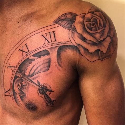 This meaning was derived from beliefs that aphrodite, the greek goddess of love, bled on white roses when a thorn pricked her, thus turning them red. Shoulder Tattoos for Men Designs, Ideas and Meaning ...