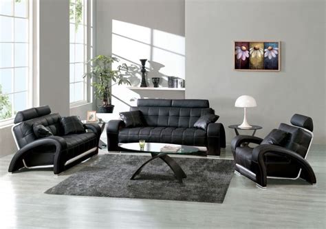 Your choice of color scheme sets the tone for your living room. Best Living Room Design Ideas with Modern Black Leather ...