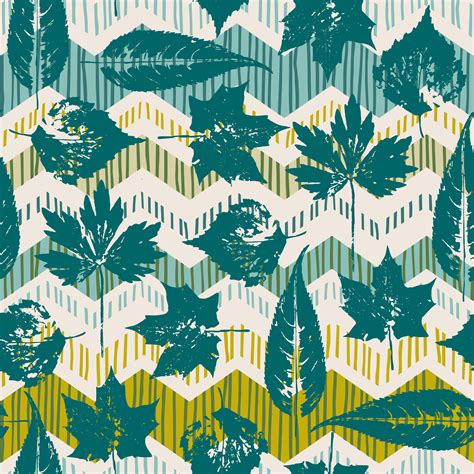 Abstract Autumn Seamless Pattern With Leaves Download