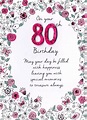 Eighty 80th Birthday Handmade Embellished Greeting Card By Talking ...
