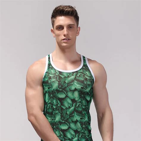 2017 Fashion Brand Men Sexy Mesh Fitness Bodybuilding Tank Tops Gay Singlets Muscle Vest Mens