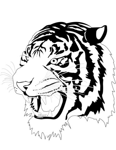 Educational fun kids coloring pages and preschool skills worksheets. Tiger Head coloring page | Free Printable Coloring Pages