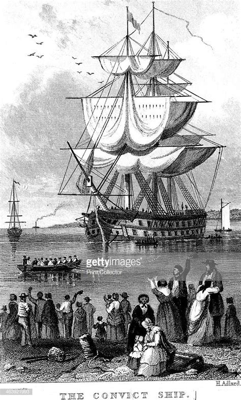 The Convict Ship C1820 Transportation Of Convicts From Britain To