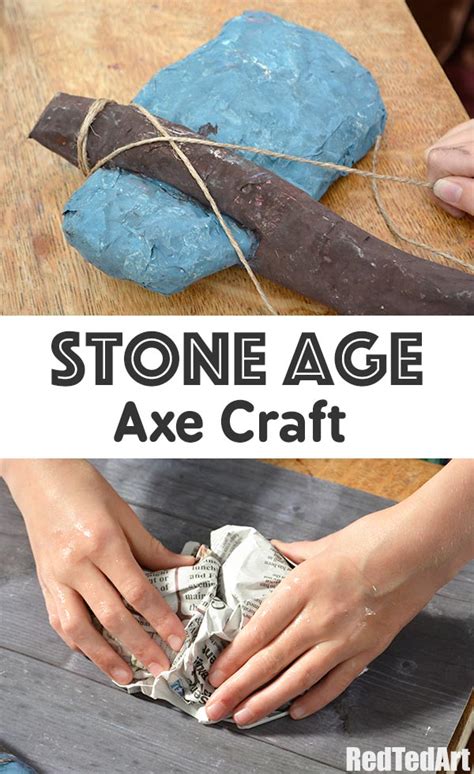 Stone Age Craft How To Make A Paper Axe Red Ted Art Kids Crafts