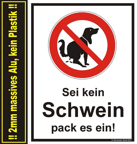 Die meisten schilder sind entweder verbote oder warnungen. Hundehaufen, Tretmine, Schild Hund, Hundekot, Sei kein ...