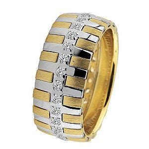 If he prefers something edgier, swap in black diamonds. Royal Duet 18ct Two Colour Gold 0.44ct Diamond Wedding Band http://www.weddingheart.co.uk/ernest ...