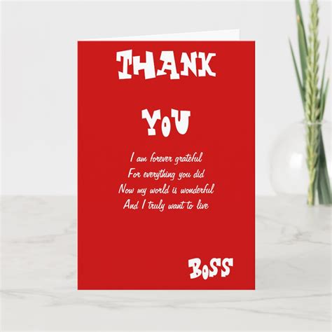 Thank You Boss Greeting Cards Zazzle