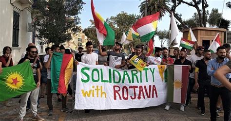 Kurds In Malta Protest Turkish Military Action In Northern Syria