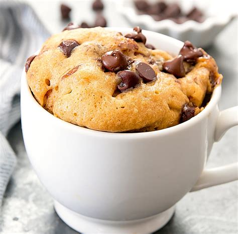 Flourless Peanut Butter Chocolate Chip Mug Cake Kirbies Cravings