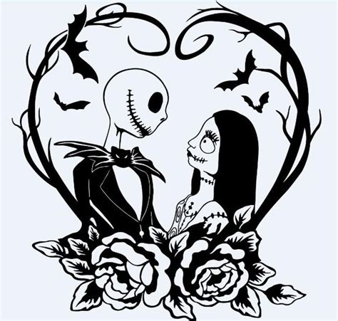 Jack And Sally Png Svg Nightmare Before Christmas Valentine Etsy In