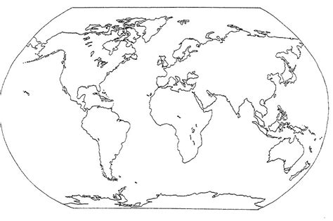 Контурная политическая карта мира для печати а4 Контурные карты мира