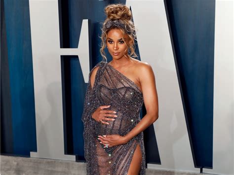 Ciara Wore A See Through Gown To An Oscars After Party For A Daring