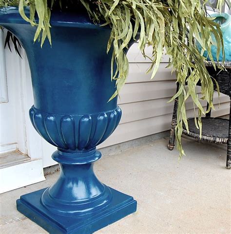 Spray Painted Urns Nesting Place Outdoor Urns Colorful Planters