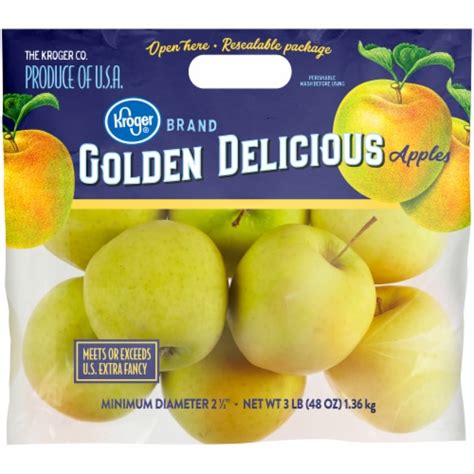 Kroger Golden Delicious Apples Pouch 3 Lb Ralphs