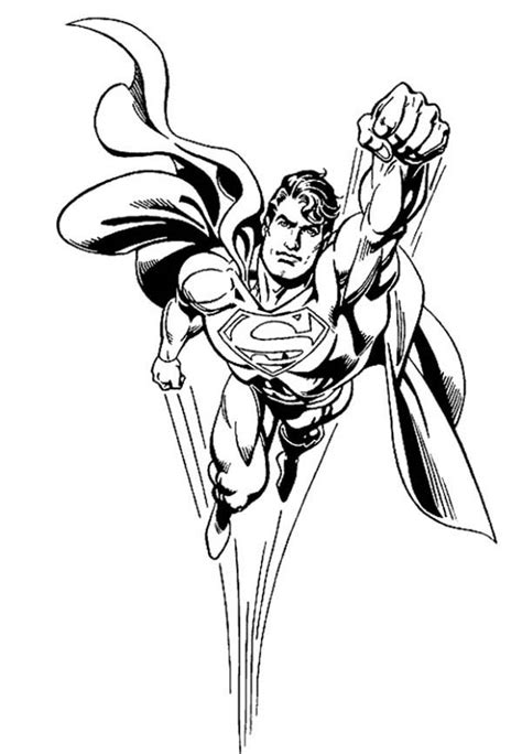 Superman Flying Coloring Pages Motherhood