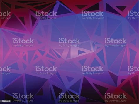 Pink Purple Blue Random Sizes Low Poly Background Stock Illustration