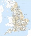 England political map - royalty free editable vector map - Maproom