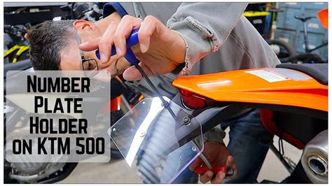 Diy Number Plate Licence Plate Holder On Ktm 500 Exc F Youtube