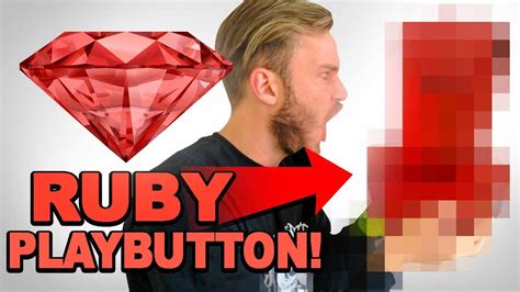 The Ruby Playbutton Youtube 50 Mil Sub Reward Unbox Youtube