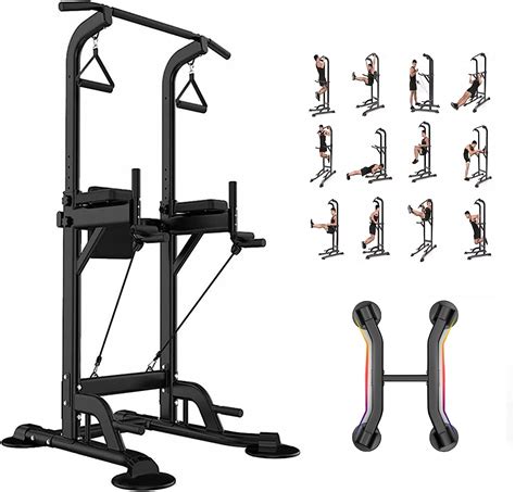 Power Tower Dip Station Pull Up Bar Exercise Tower