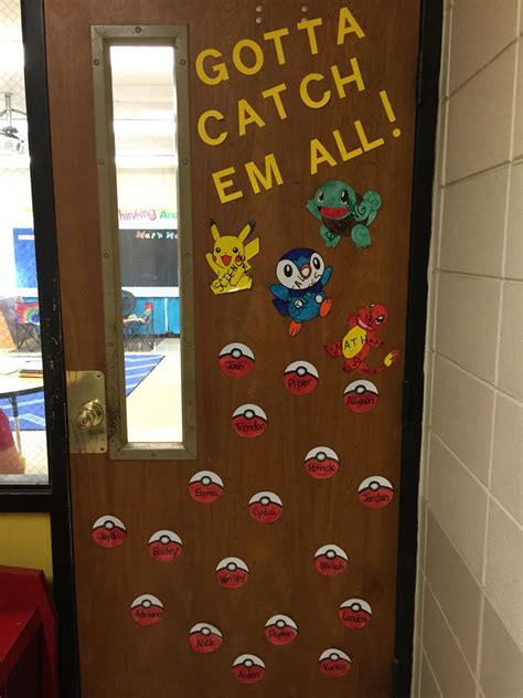 Pokemon Classroom Door Classroom Door Displays Classroom Decor Themes
