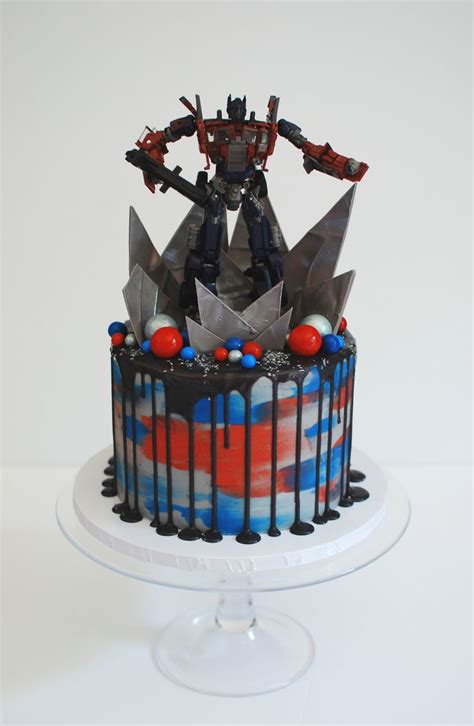 Transformers Cake Optimus Prime Transformers Birthday Cake Frozen