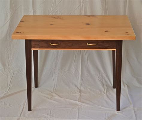 Hand Made Writing Desk Of Black Walnut And Knotty Pine By White Dove