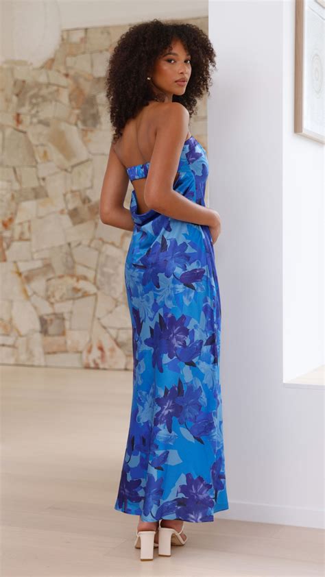 Miya Maxi Dress Blue Floral Buy Womens Dresses Billy J