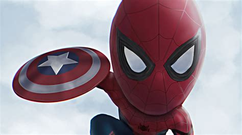 Little Spiderman With Shield superheroes wallpapers, spiderman ...