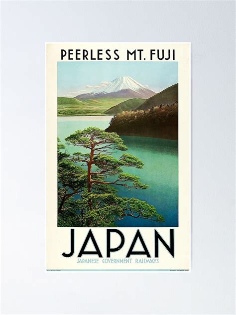 Vintage Japan Travel Poster 1930s Japanese Railways Travel Poster
