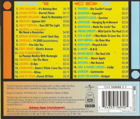 Top Of The Pops 2001 Vol 2 2 Cd Dubman Home Entertainment