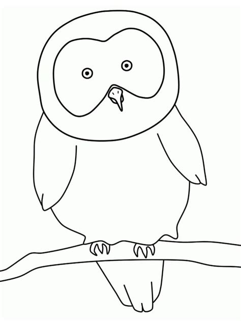Very Easy Owl Coloring Page Free Printable Coloring Pages For Kids