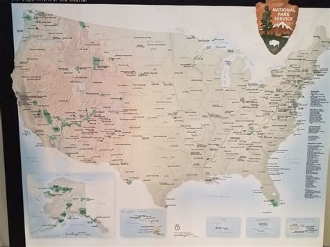 Wall Map Of Us National Parks Wayne Baisey