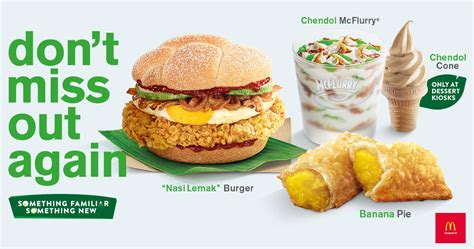 Rakyat malaysia dengan nasi lemak memang tak dapat dipisahkan. McDonald's "Nasi Lemak" Burger is back for a limited time ...