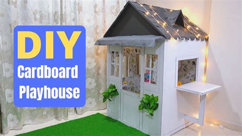 Diy I How To Make A Cardboard Playhouse Youtube